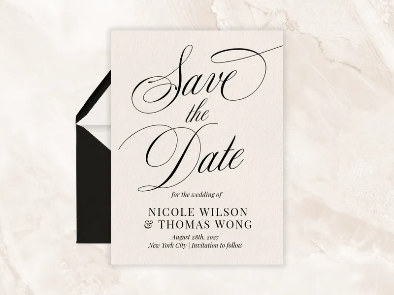 Elegant Script - save_the_date - Invitation