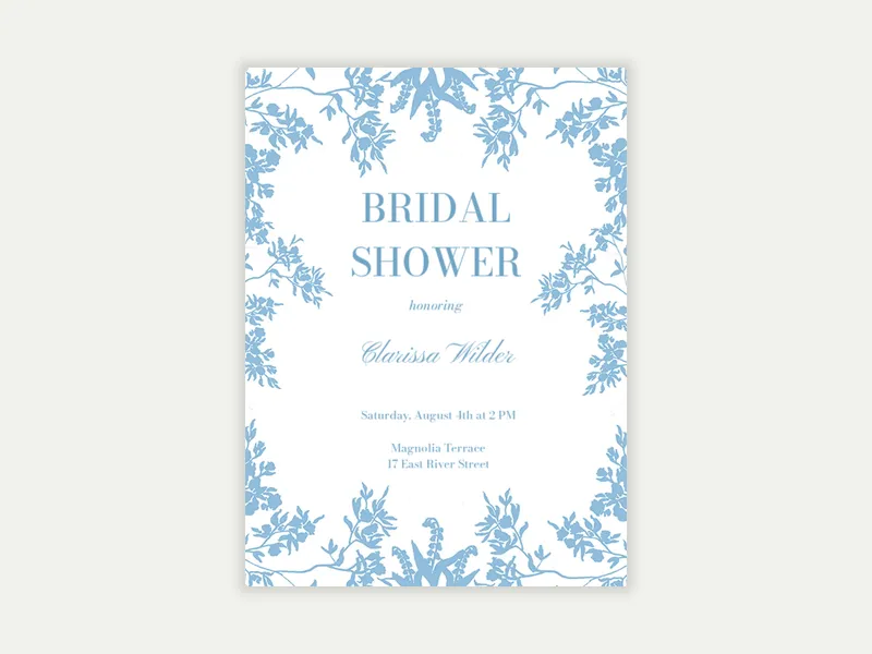 Dusty Blue - bridal_shower - Invitation