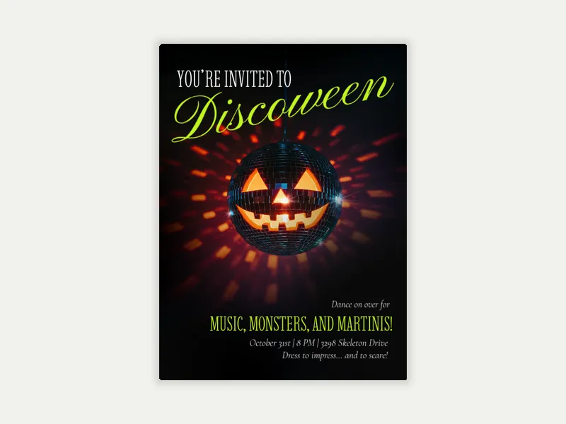 Discoween - halloween - Invitation