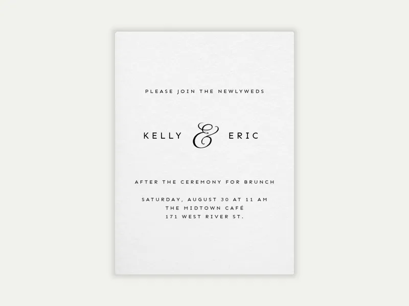Elegant & Enchanted Typography - post_wedding_brunch - Invitation