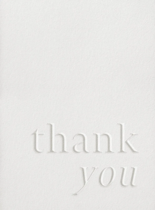 Embossed Serif - thankyou_cards - Card
