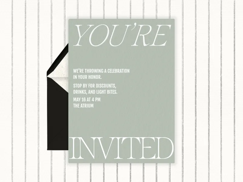 Embossed Paper - business_anniversary - Invitation