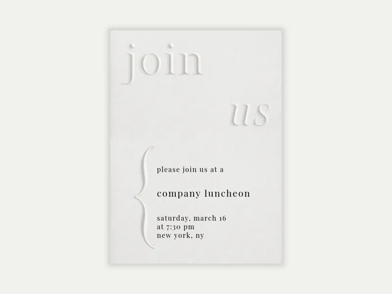 Embossed Serif - professional_events - Invitation