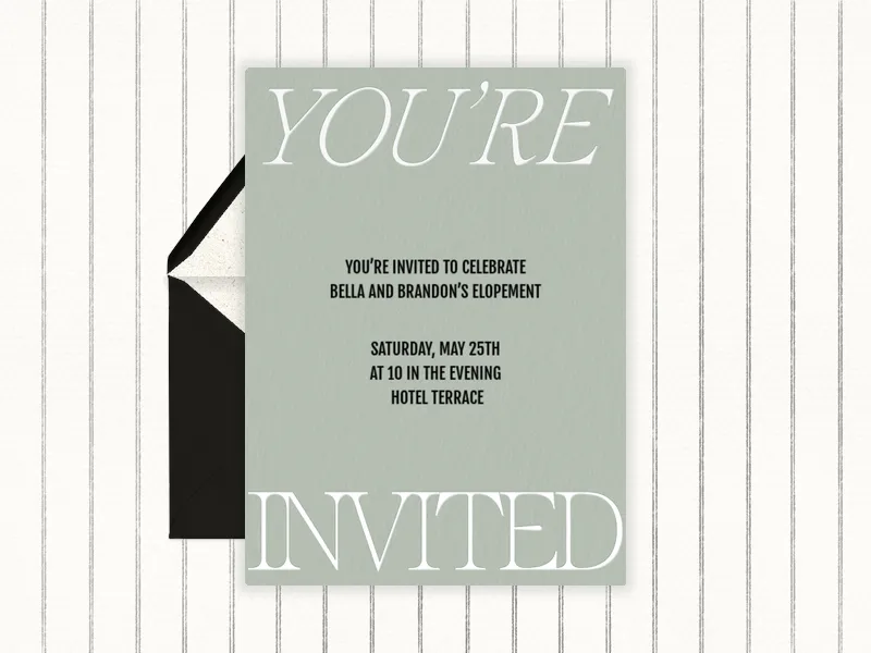 Embossed Paper - elopement_party - Invitation