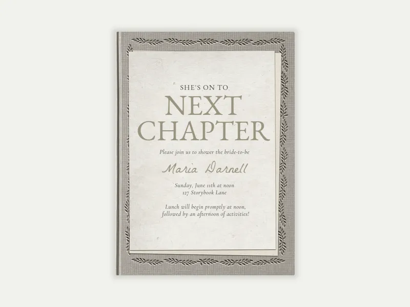 Etched Storybook - bridal_shower - Invitation