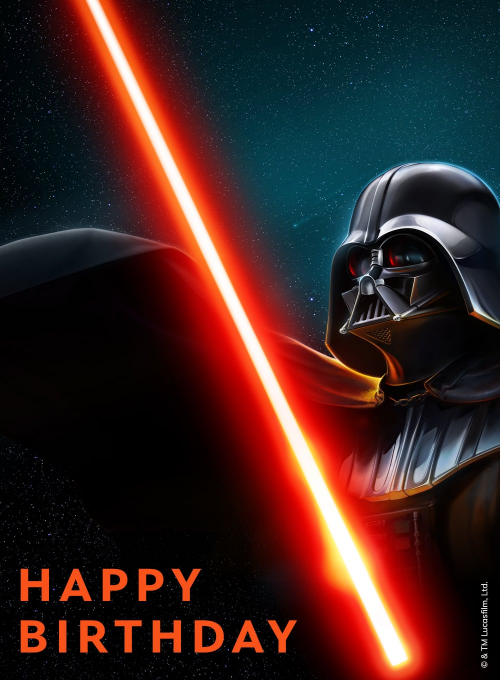 Star Wars™: Vader Lightsaber (Birthday) - disney_cards - Card
