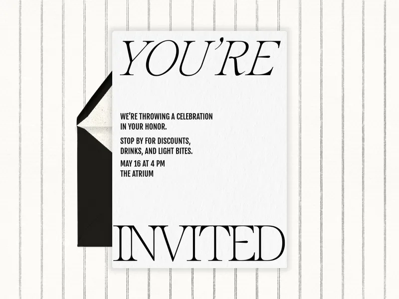 Embossed Paper - business_anniversary - Invitation