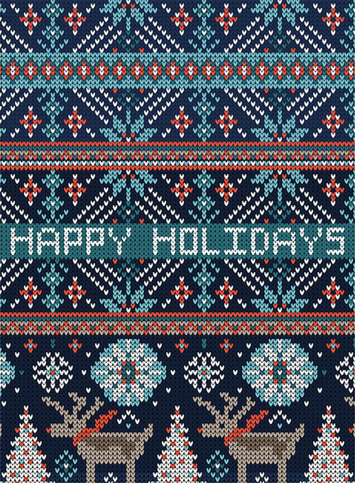 Fair Isle Holiday Sweater - christmas_cards - Card