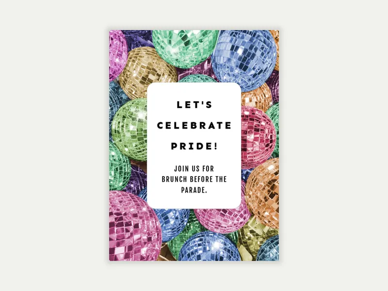 Rainbow Disco Dreams - pride - Invitation