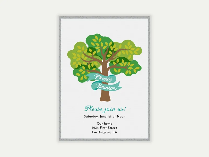Family Reunion Tree - reunions - Invitation