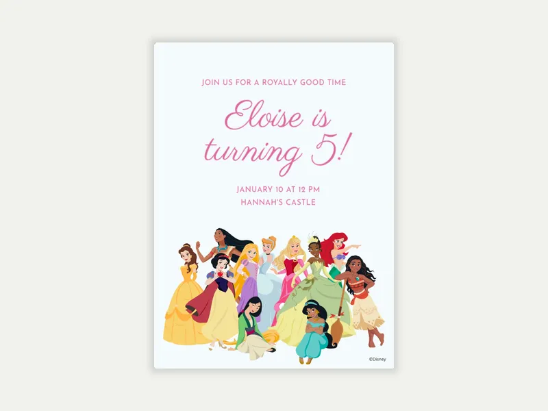 Disney: Princess Party - disney - Invitation