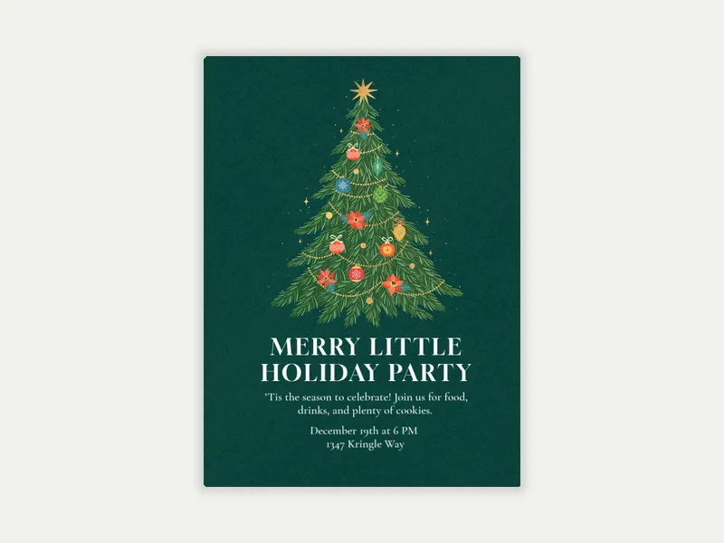 Festive Tree - holiday_party - Invitation