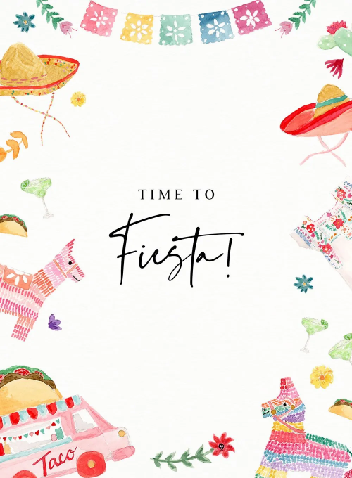 Fiesta Time Birthday - birthday_adults_cards - Card