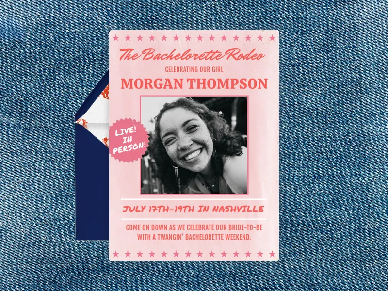 Feeling Rowdy (Photo) Invitation premium template design