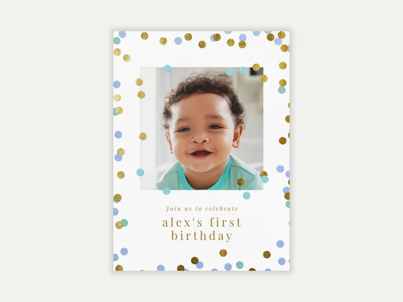 Festive Gold Confetti (Photo) - parties_dyo_uyo - Invitation