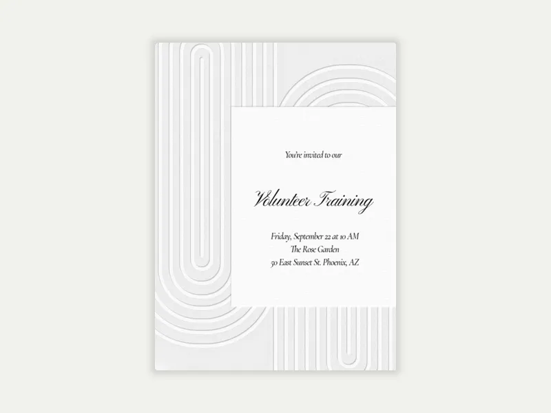 Embossed Ovals - meetings - Invitation