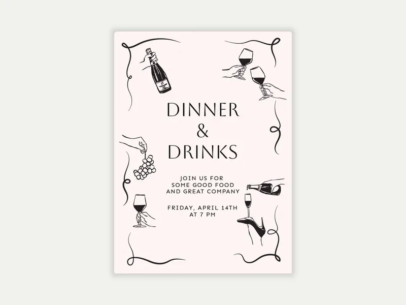 Feeling Bubbly - cocktail_party - Invitation