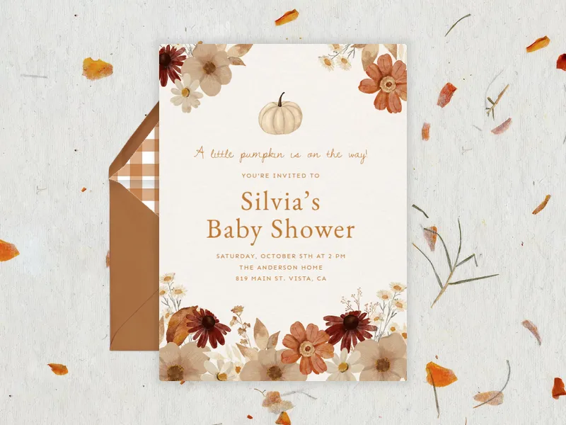 A Little Pumpkin Is on the Way - baby_shower - Invitation