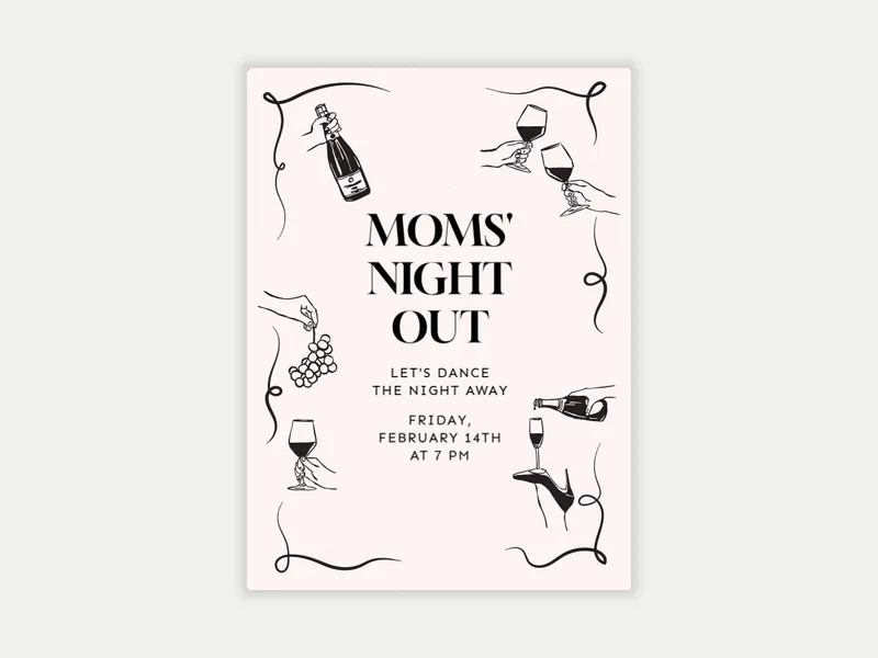 Feeling Bubbly - girls_night - Invitation