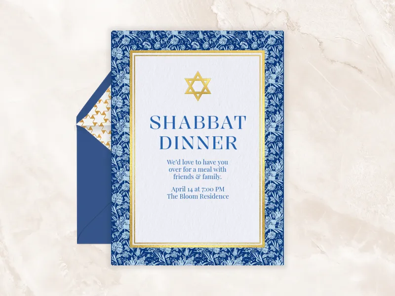 Family Meal - shabbat - Invitation