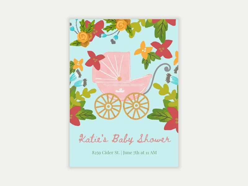 First Comes Love - gender_reveal - Invitation