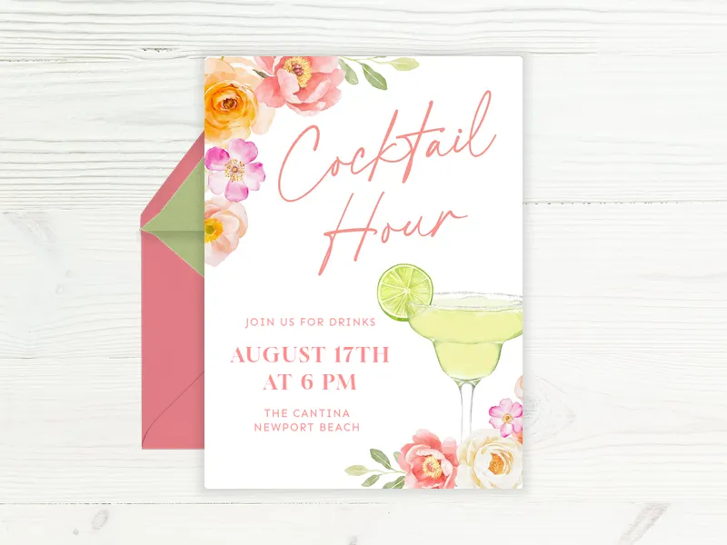 Eucalyptus & Lime - happy_hour - Invitation
