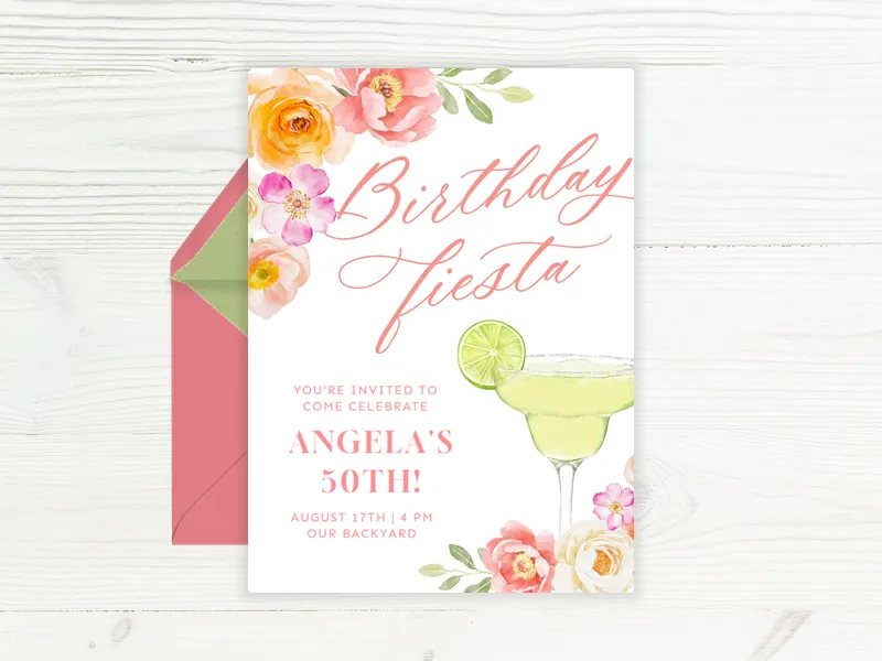 Eucalyptus & Lime - birthday_foradults - Invitation
