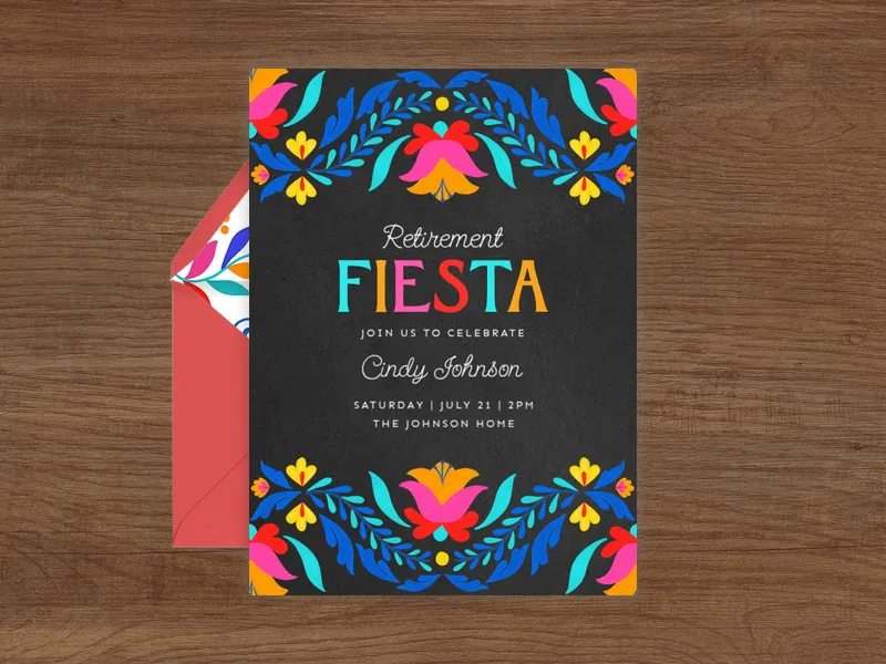 Floral Fiesta - retirement_farewell - Invitation