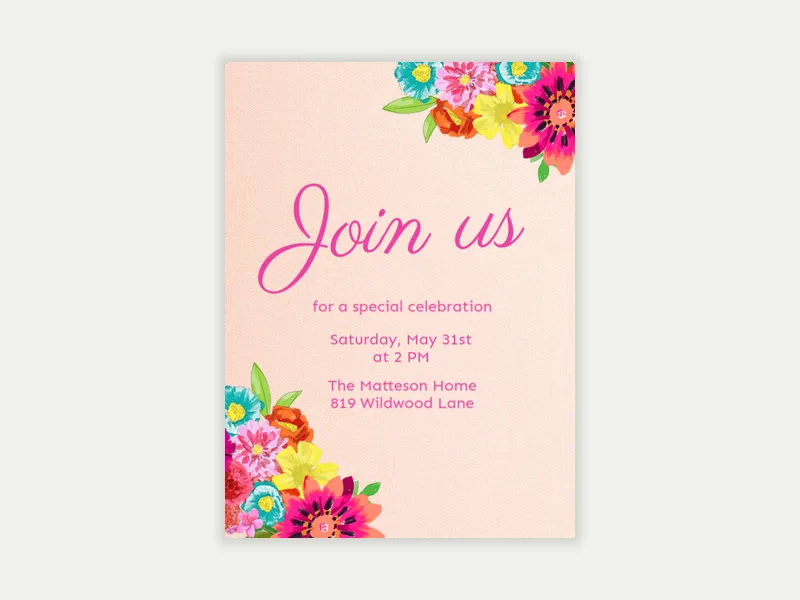 Floral Pattern - mothers_day - Invitation