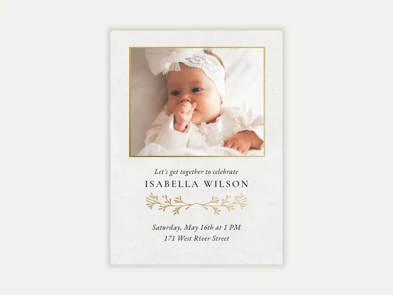 Floral Divider (Photo) - baby_dedication - Invitation