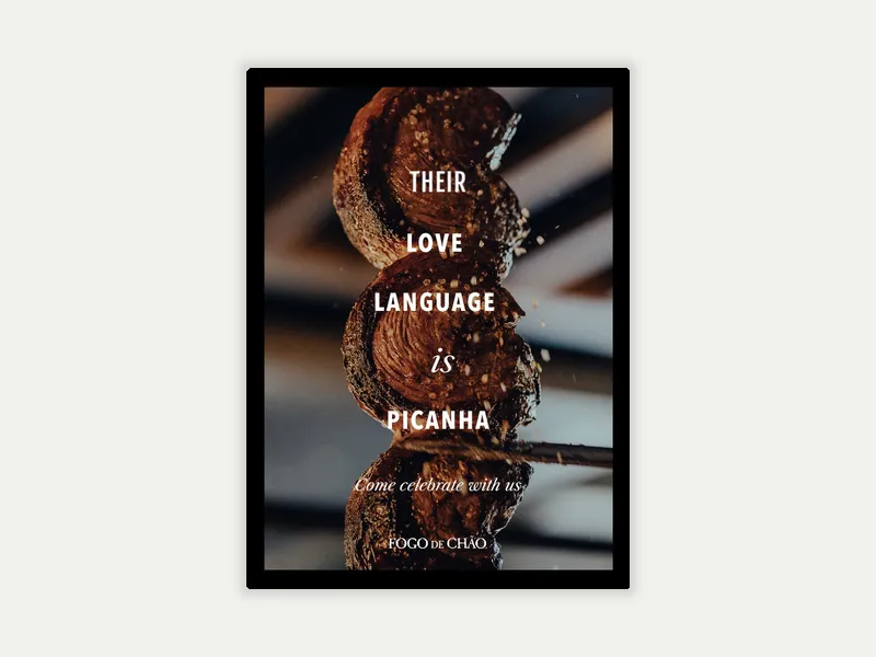 Fogo de Chão: Love Language - fathers_day - Invitation