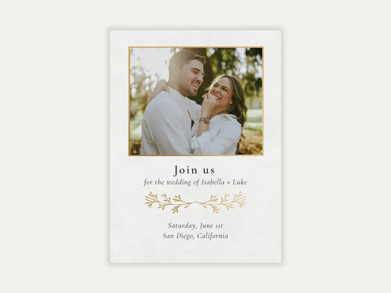 Floral Divider (Photo) - engagement - Invitation