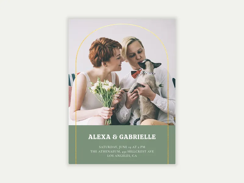 Foil Arch (Photo) - wedding - Invitation