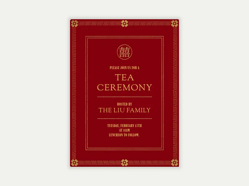 Fortune Blossoms - tea_ceremony - Invitation