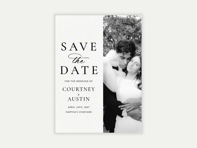 Forever Script Save the Date (Photo) - save_the_date_shop - Invitation