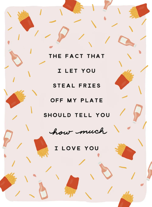 Fries Love - anniversary_cards - Card