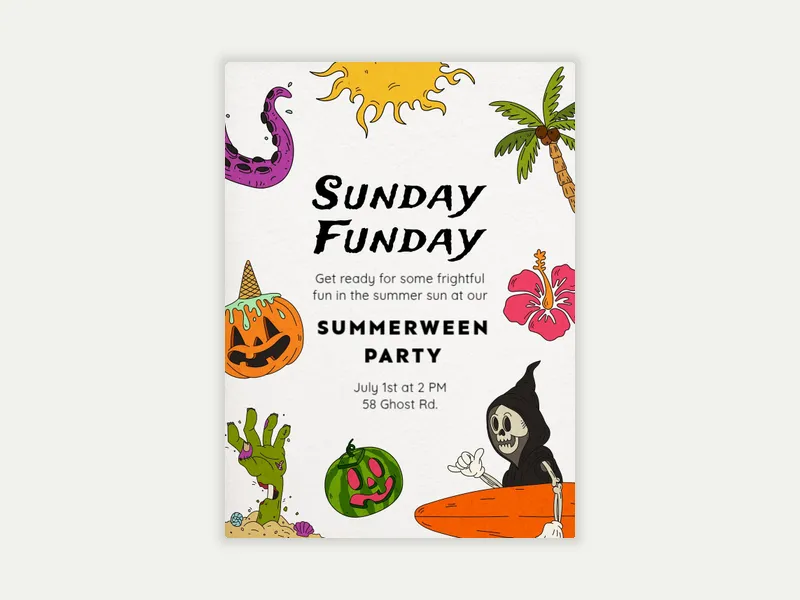 Frightful Fun - summerween - Invitation