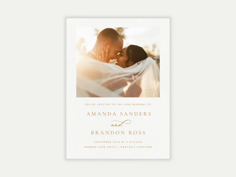 Forever Script (Photo) - vow_renewal - Invitation