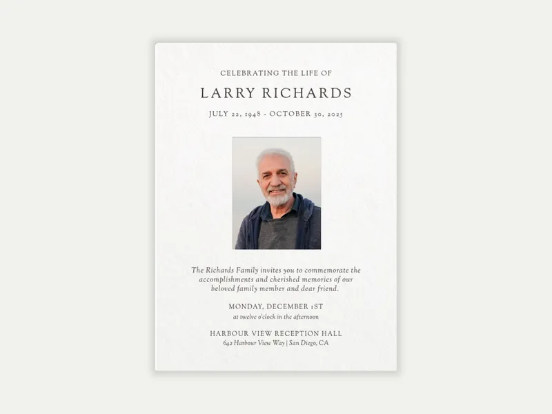 Forever Frame (Photo) - funeral_memorial_service - Invitation