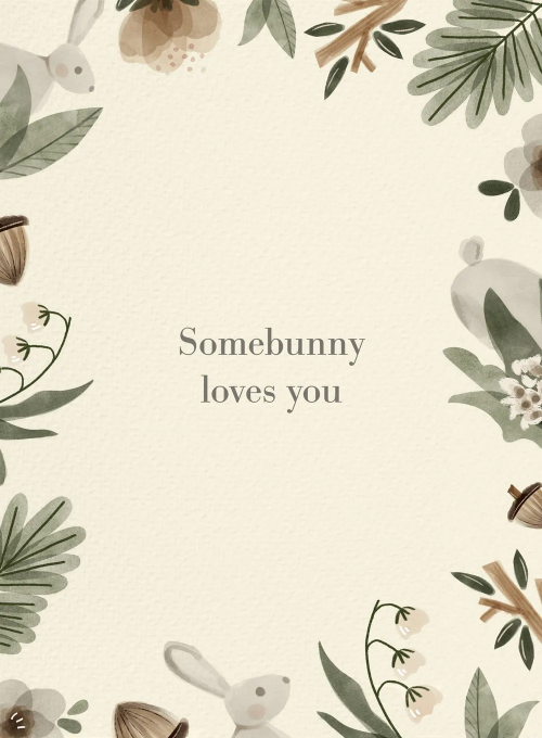 Garden Bunny Easter - easter_cards - Card