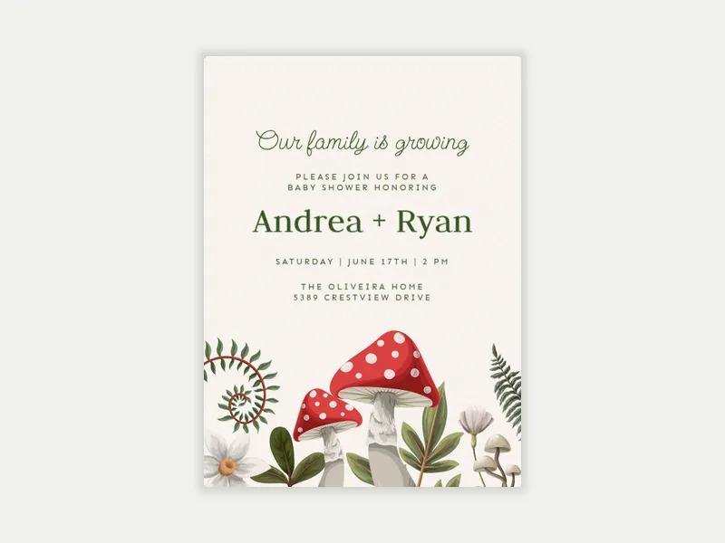 Fungi Family - featured - Invitation