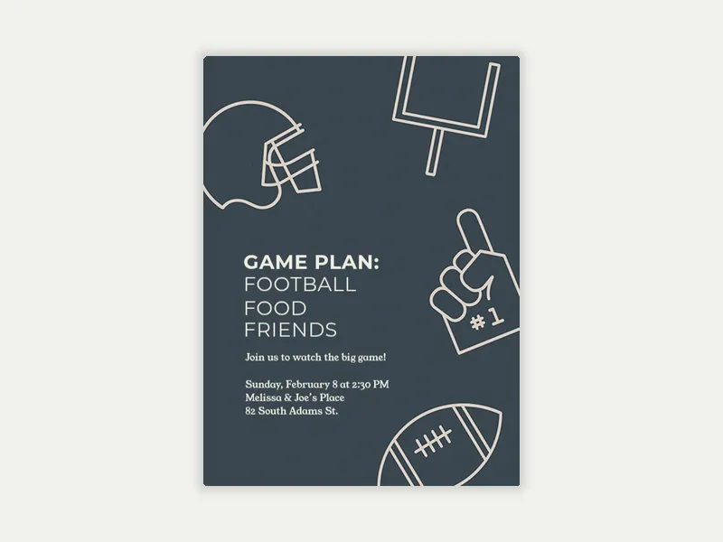 Football Icons - football - Invitation