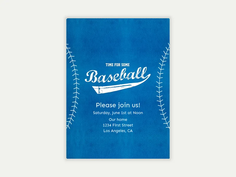 Baseball Stiches - baseball - Invitation