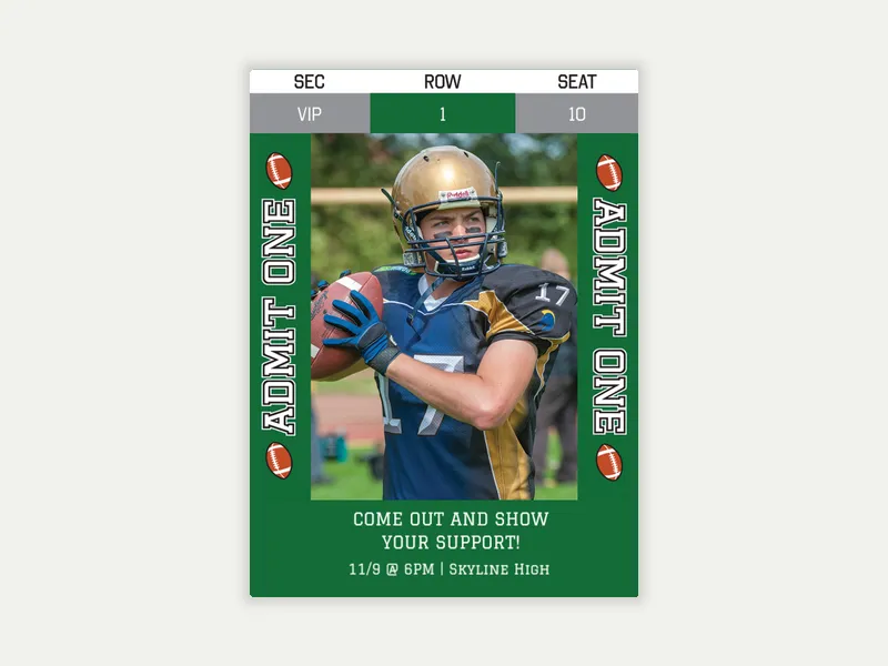 Game On (Photo) - football - Invitation