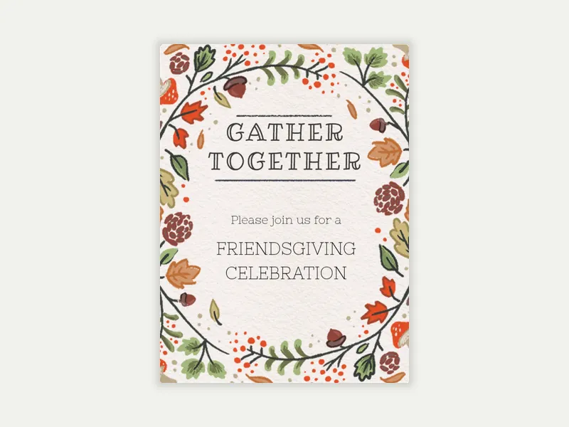 Gather Together - thanksgiving - Invitation