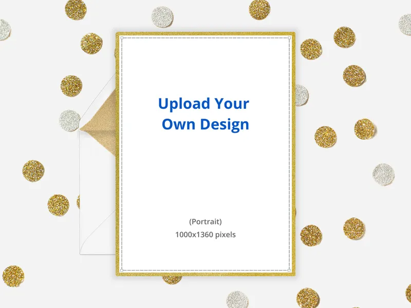 Upload Your Own Design (Gold Confetti) - pride - Invitation