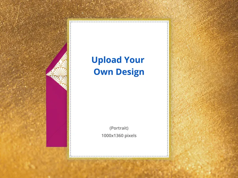 Upload Your Own Design (Gold Motifs) - diwali - Invitation