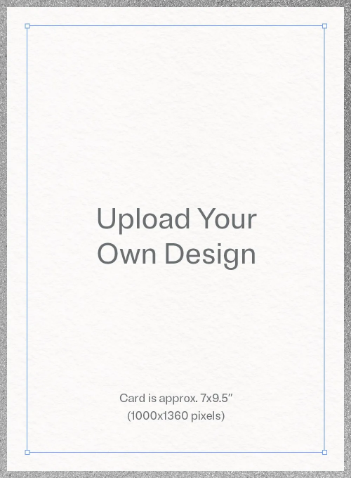 Upload Your Own Design (Silver Stars) - just_because_cards - Card