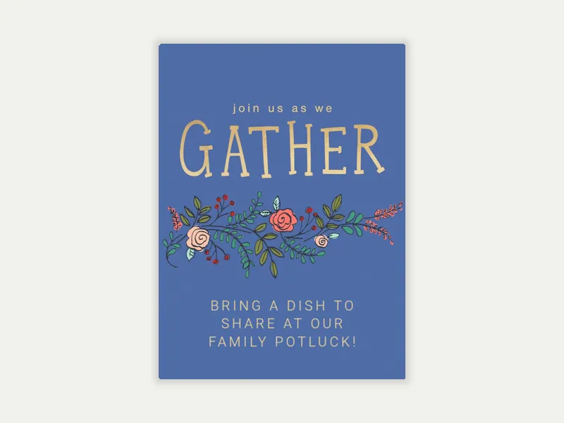 Gather Fall Laurels - potluck - Invitation