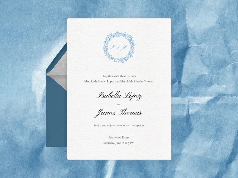 Floral Monogram - featured - Invitation